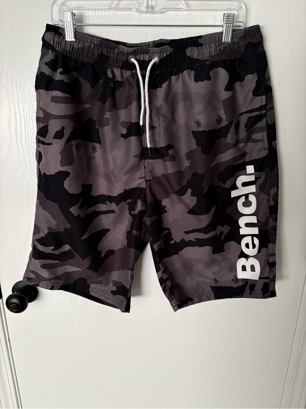 Bench Men’s Black and Gray Camo Swim Board Shorts